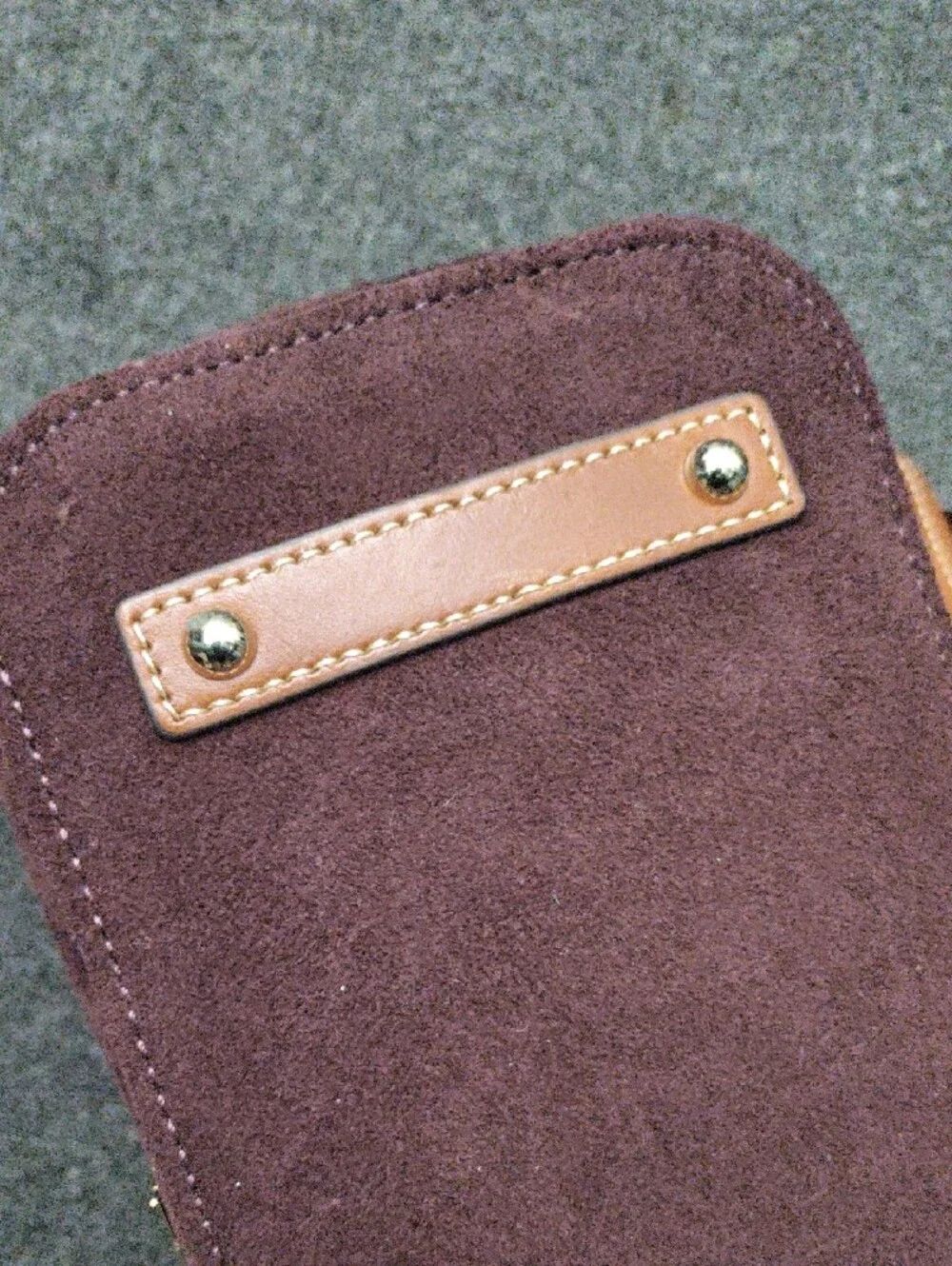 Dooney & Bourke Burgundy Suede Crossbody with Braided Brown Leather Handles